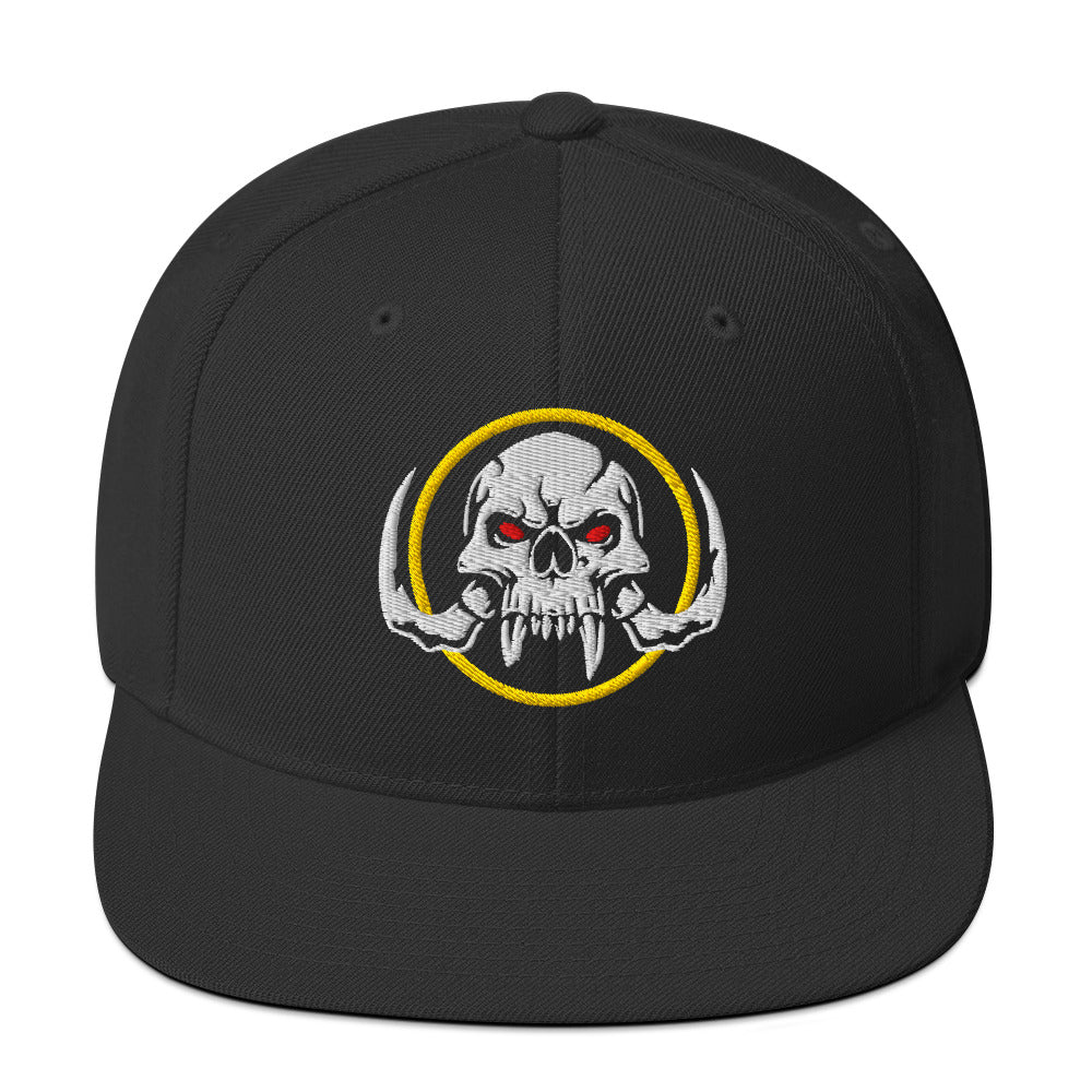 Mastodont Skull Snapback-Cap schwarz