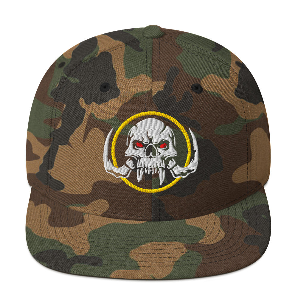 Mastodont Skull Snapback-Cap Camouflage Angler