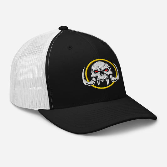 Mastodont Skull Trucker Cap black white