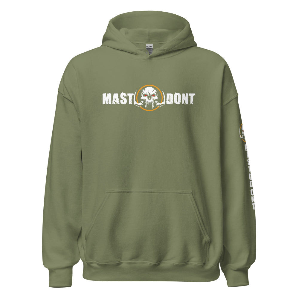 Mastodont Unisex Hoodie mit 3 Logos oliv